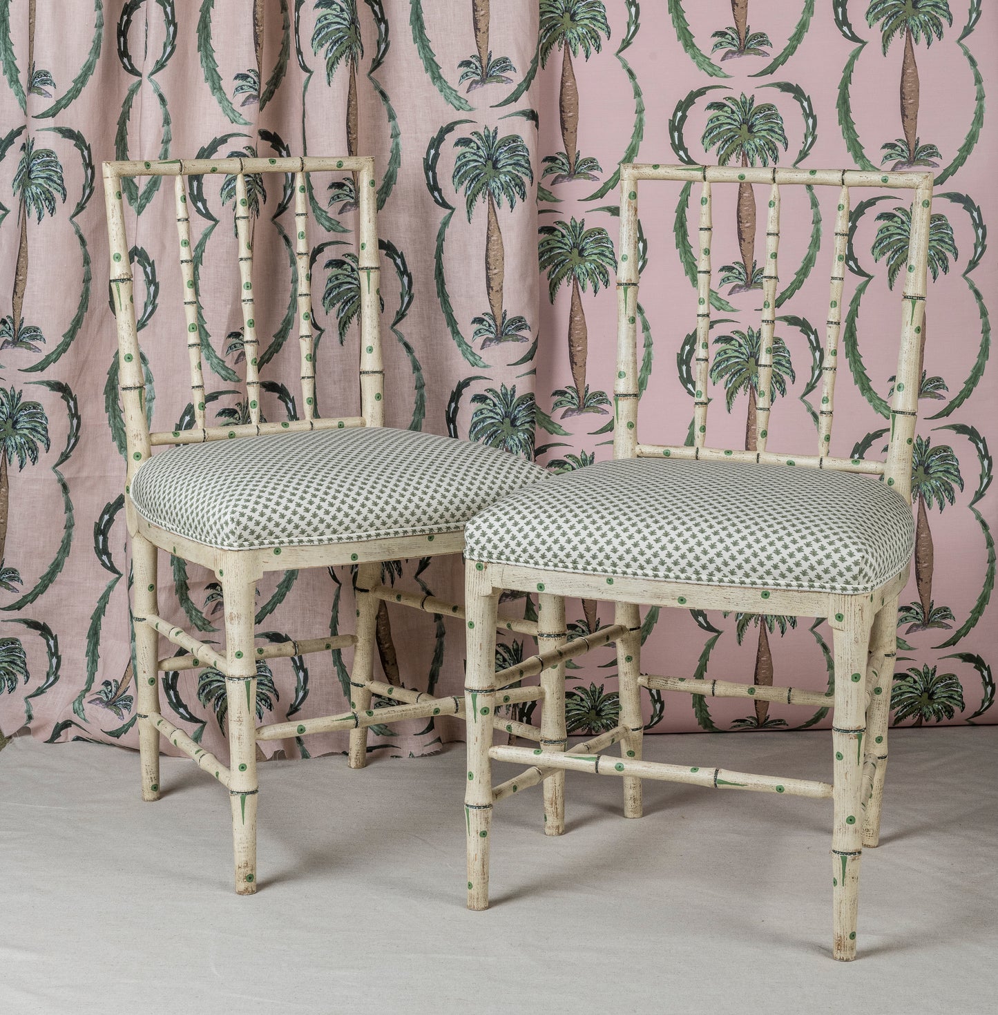 Chelsea Textiles Faux Bamboo Chairs