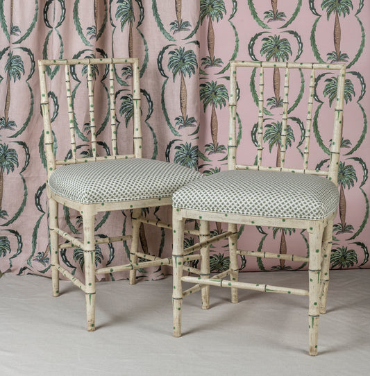 Chelsea Textiles Faux Bamboo Chairs